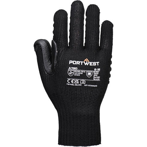 Portwest A790 Anti Vibration Glove Black