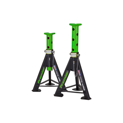 Sealey AS6G Green Axle Stands (Pair) 6tonne Capacity per stand