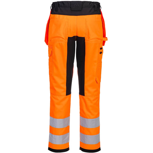 Portwest CD889 - WX2 Eco Hi-Vis Holster Pocket Trousers Orange/Black