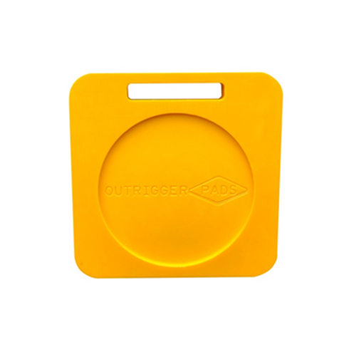 Hi-viz 400x400x50mm Recessed Square Outrigger Pad with Integrated Handle