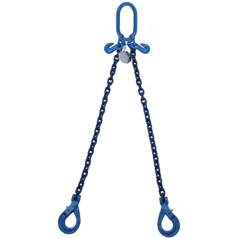 2 tonne Grade 100 2 Leg Chainsling c/w Safety Hooks