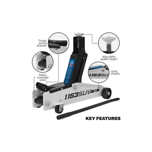 Sealey 1153SUV 3tonne Long Reach High Lift SUV Trolley Jack