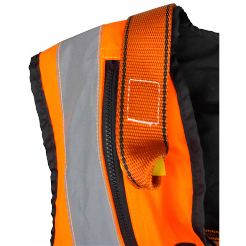 High Visibility ORANGE Jacket Safety Harness Elasticated With Quick Release Buckles