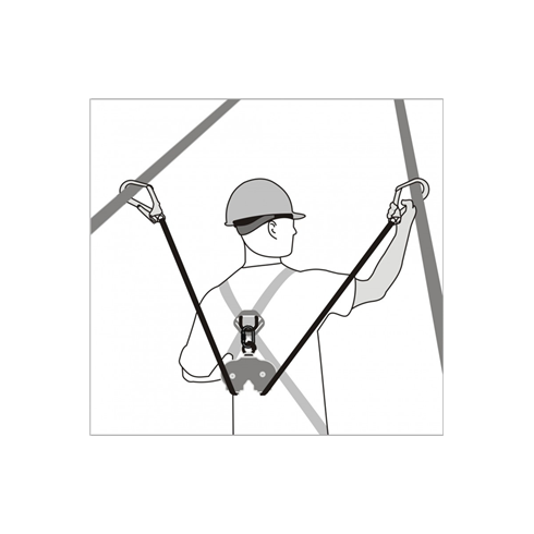 Kratos Safety FA2050002 2mtr Twin Retractable Webbing Fall Arrest Block