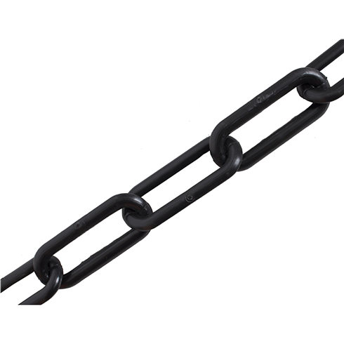 6mm BLACK Plastic Link Chain x 30mtr Reel