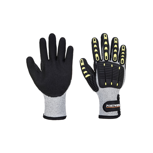 Portwest A729 Anti Impact Cut Resistant Thermal Glove Grey/Black