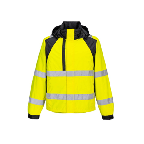 Portwest CD860 WX2 Eco Hi-Vis Rain Jacket Yellow/Black