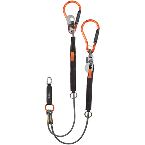 Heightec L2M175DC ELITE 1.75mtr Twin Lanyard - Double Clip Back for Overhead Lines