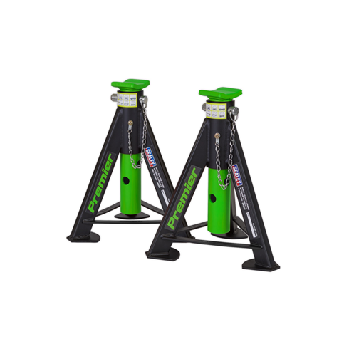 Sealey AS6G Green Axle Stands (Pair) 6tonne Capacity per stand