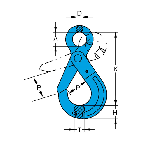 Yoke X-025 G100 Eye Self Locking Hook