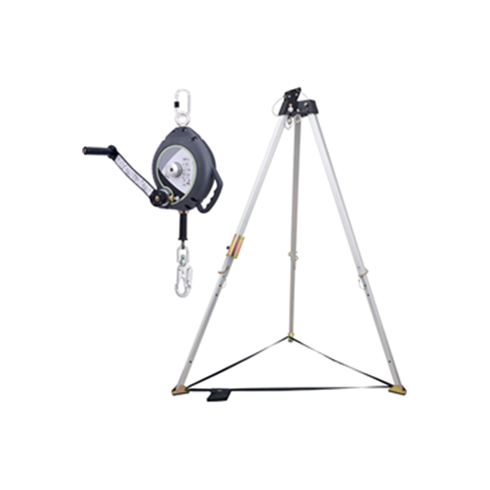 Kratos Safety Confined Space Rescue Kit c/w 10mtr Fall Arrester with Recovery Winch, Gas Detector, Breathing Apparatus & Harness