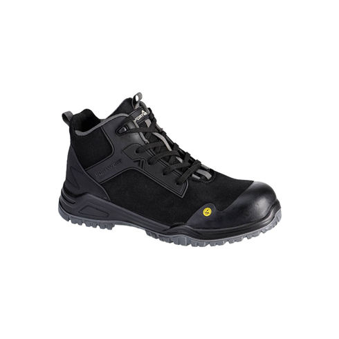 Portwest FE01 Black/Grey Bevel Composite Mid Boot S3S ESD SR FO