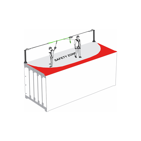 Kratos Safety FA6000703 14mtr 2 User ISO Container Horizontal Temporary Lifeline