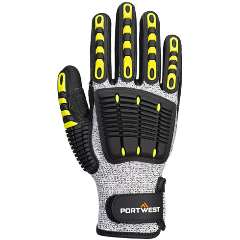 Portwest A722 Anti Impact Cut Resistant Glove Grey/Black