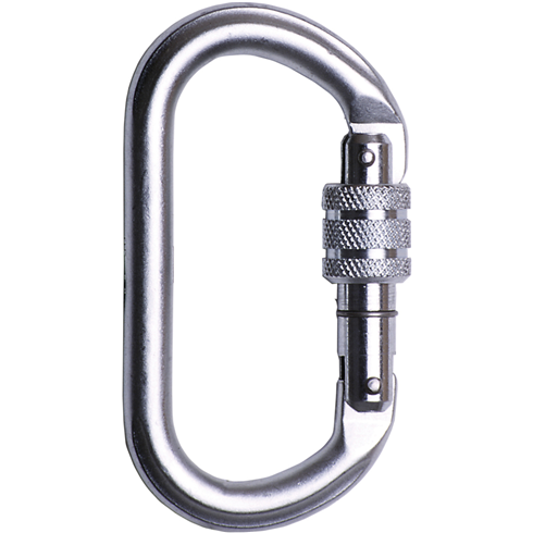 Steel Screw Gate Karabiner AZ011, Steel (18mm Opening)