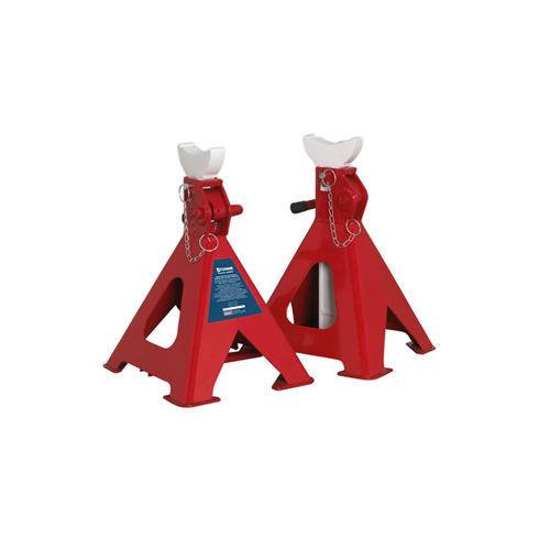 Sealey AAS5000 Auto Rise Ratchet Axle Stands (Pair) 5tonne Capacity per stand