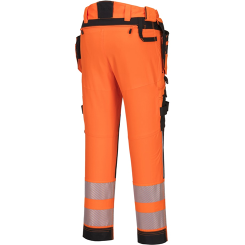 Portwest DX442 Hi-vis Detachable Holster Pocket Trousers Orange/Black ...