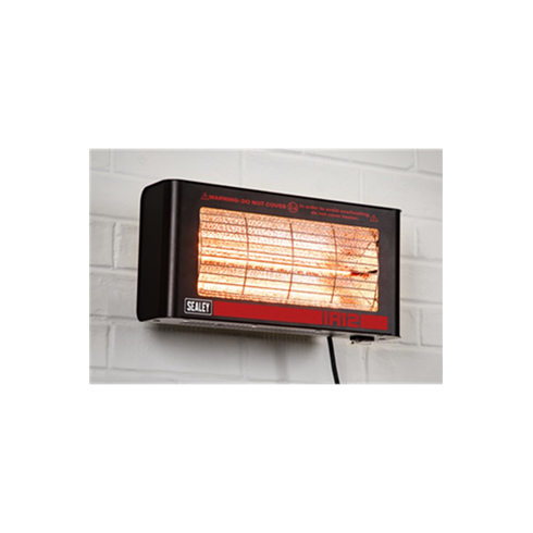 Sealey IR12 Infrared Quartz Heater Wall Mounting 1.2W/230V