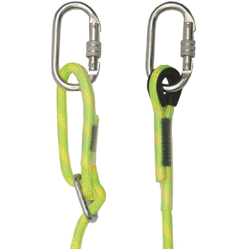 Adjustable Rope Lanyard And Karabiners, 1m - 2m