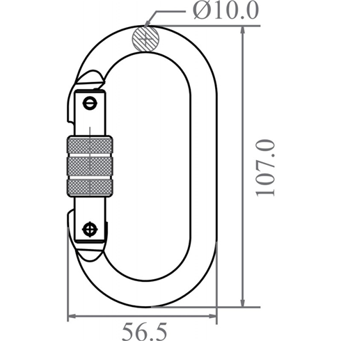 Kratos Safety FA5010117 Steel Screw Lock Karabiner