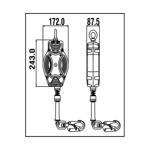 Kratos Safety FA2040215 15mtr Horizontal Use Helixon-S Fall Arrest Block