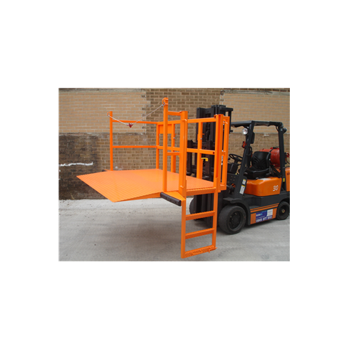 Fork Mounted Loadlifter for loading/unloading Roll Cages