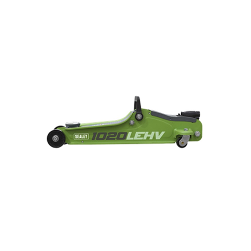 Sealey 1020LEHV 2tonne Low Profile Short Chassis Trolley Jack Hi-Vis Green