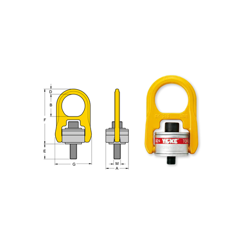 Yoke Swivel Hoist Ring Type 203 Metric Thread