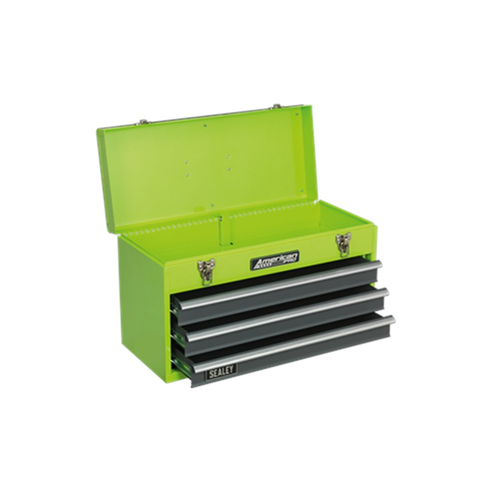 Sealey AP9243BBHV Tool Chest 3 Drawer Portable with Ball-Bearing Slides - Green/Grey