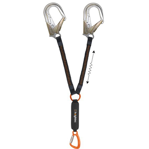 Heightec LE2TA FLEXOR Elasticated Twin Lanyard c/w ANSI Hooks