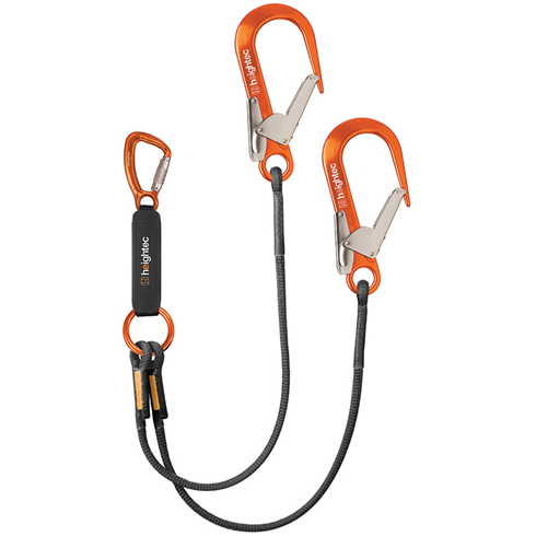 Heightec L2T ELITE Twin Lanyard - Tri-act c/w Scaffold Hooks