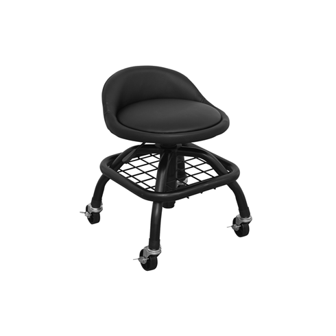 Sealey SCR02B Pneumatic Creeper Stool with Adjustable Height Swivel Seat & Back Rest