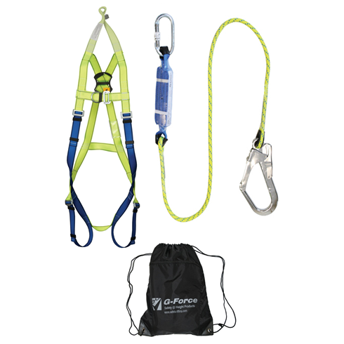 Scaffolders Harness Kit With Rescue Facility ,Shock Absorber Lanyard And Bag