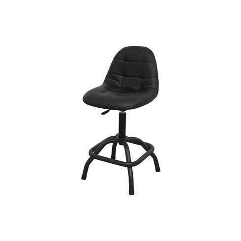 Sealey SCR01B Pneumatic Workshop Stool with Adjustable Height Swivel Seat & Back Rest