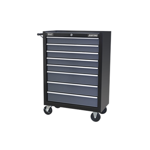 Sealey AP3508TB Rollcab 8 Drawer with Ball-Bearing Slides - Black/Grey