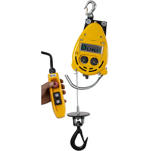 300kg 110volt Wire Rope Hoist c/w Hook Attachment