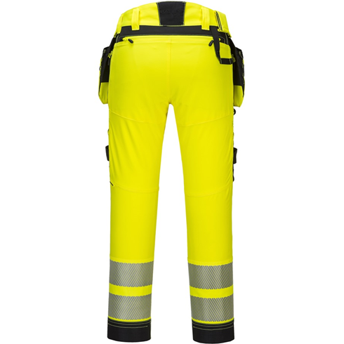 Portwest DX442 Hi-vis Detachable Holster Pocket Trousers Yellow/Black