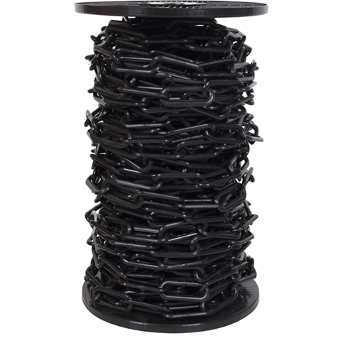 6mm BLACK Plastic Link Chain x 30mtr Reel
