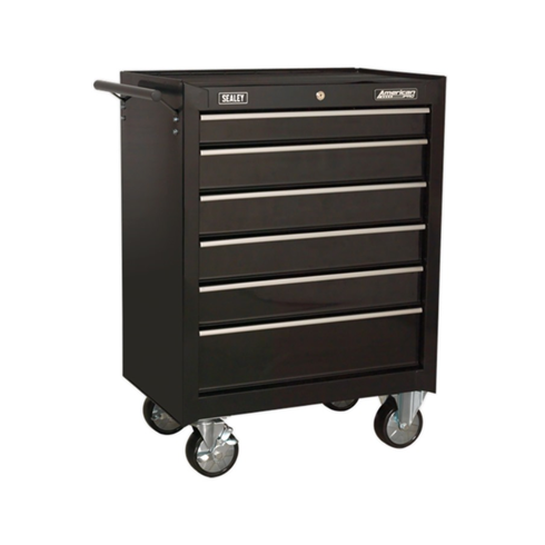 Sealey AP226B Rollcab 6 Drawer with Ball-Bearing Slides - Black