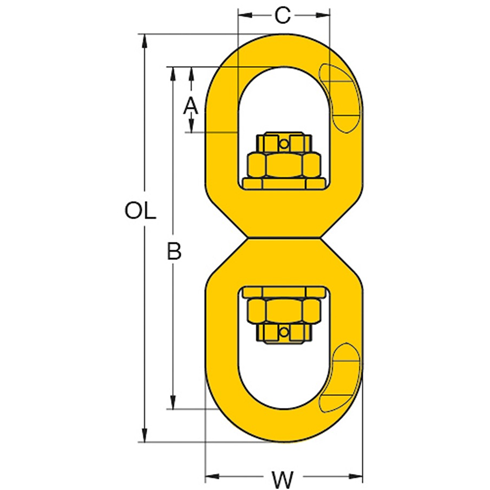 Yoke 8-080 G80 Eye Swivel 8tonne