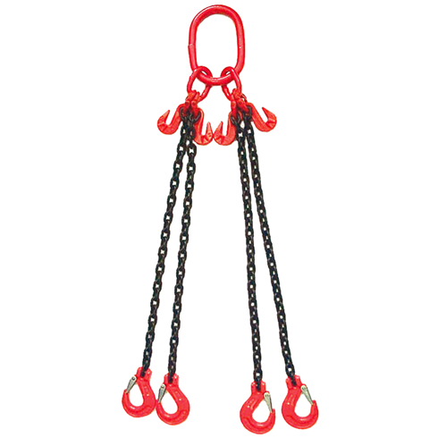 Weissenfel 6.7tonne 4-Leg Chainsling c/w Latch Hooks