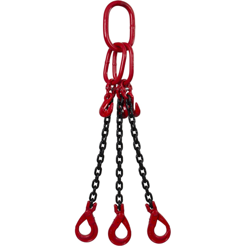 3.15 tonne 3Leg Chainsling, Adjusters c/w Safety Hooks