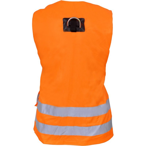 Kratos Safety FA1030300 2-Point Full Body Harness with Orange High Visibility Work Vest