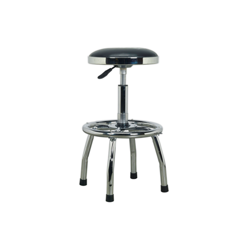 Sealey SCR17 Heavy Duty Pneumatic Workshop Stool with Adjustable Height Swivel Seat