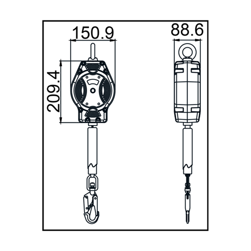 Kratos Safety FA2050406B 6mtr Helixion Webbing Fall Arrest Block