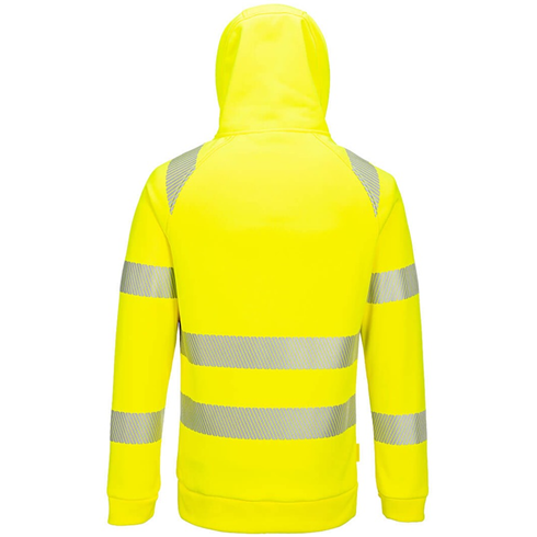 Portwest DX482 Hi-Vis 1/4 Zip Hoodie Yellow