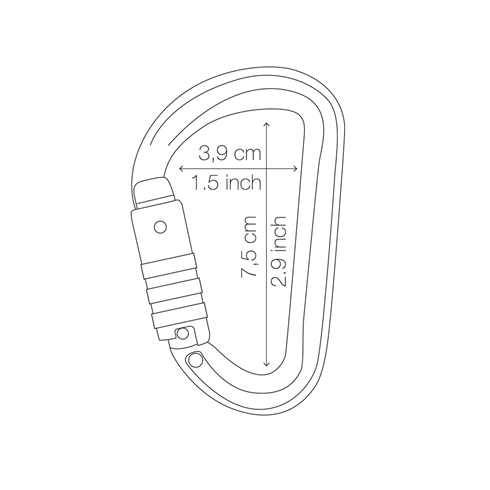 PETZL M39ATL Sm'D Triact-Lock Aluminium Karabiner