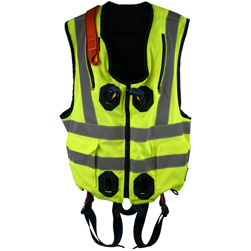 High Visibility Jacket Safety Harness Elasticated With Quick Release Buckles