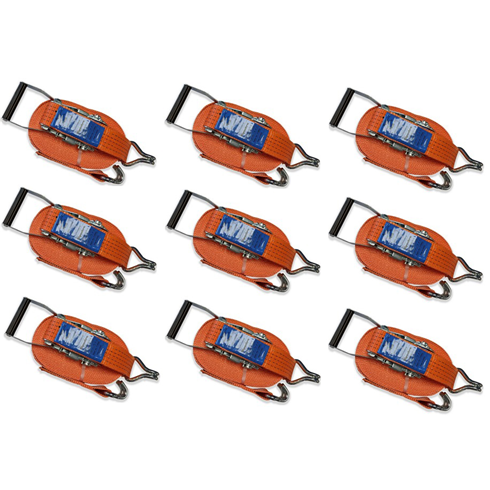 Spanset 50mm wide 5tonne Ratchet Strap 6mtr with Claw Hook (Box of 9)