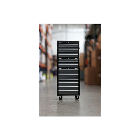 Sealey AP35STACK Tool Chest Combination 16 Drawer with Ball-Bearing Slides - Black/Grey